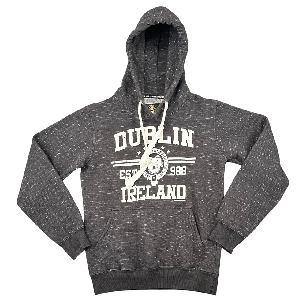 Irish Connexxion Dublin Ireland Hoodie XS‎ Charcoal Gray Heather Sweatshirt